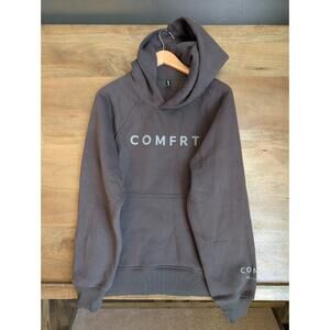 Comfrt Hoodie Men XS Dark Gray Fleece Lined Heavyweight Long Sleeve Pullover NWT